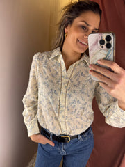 Pepper Telma Bluse Blue Flowers