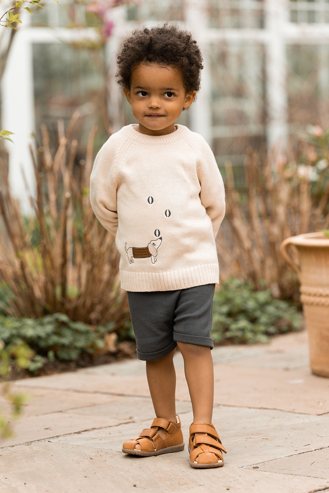 Fliink MAGIC EMBROIDERED PULLOVER SANDSHELL