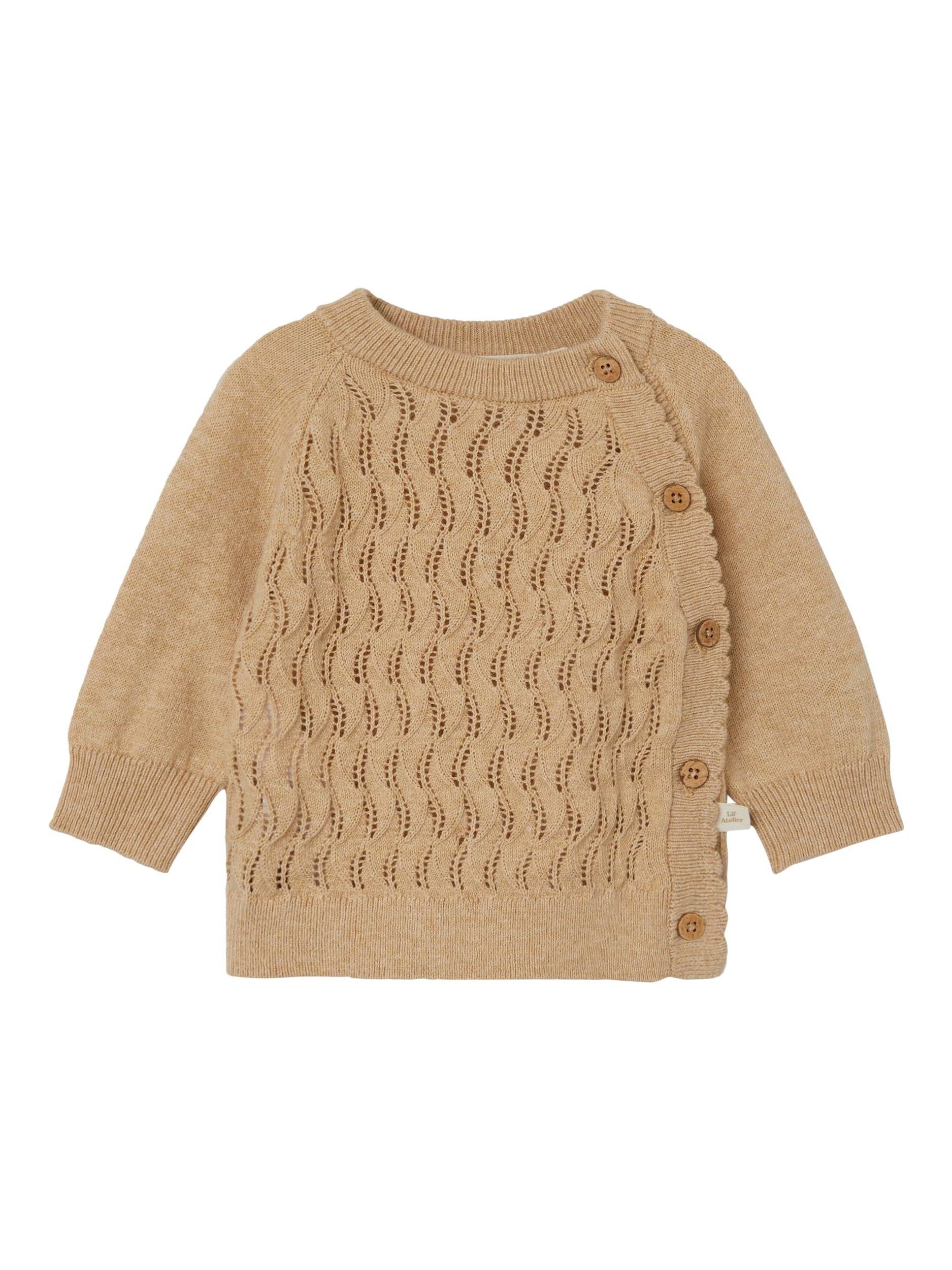 Lil Atelier Nina Wrap Knit Warm Sand