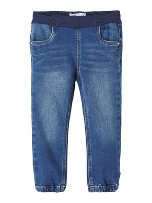Name it Bella Baggy Fleece Jeans Medium Blue Denim