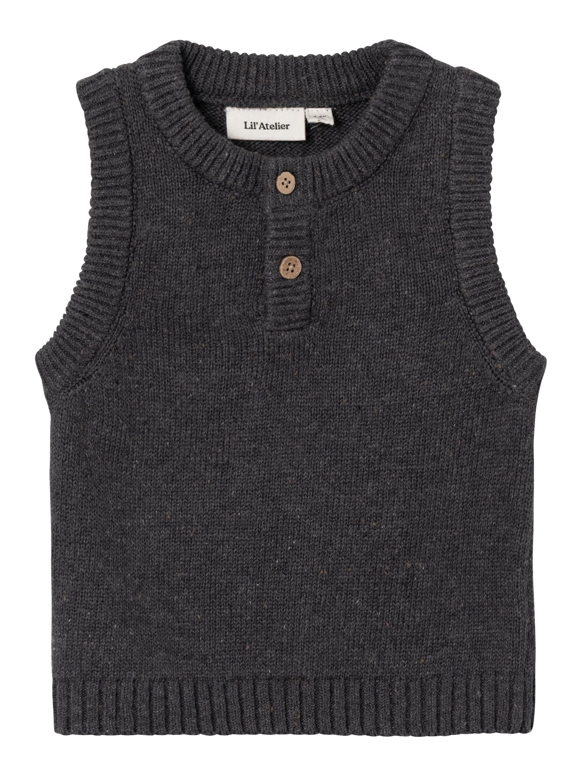 Lil Atelier Galto Knit Baby Vest Periscope