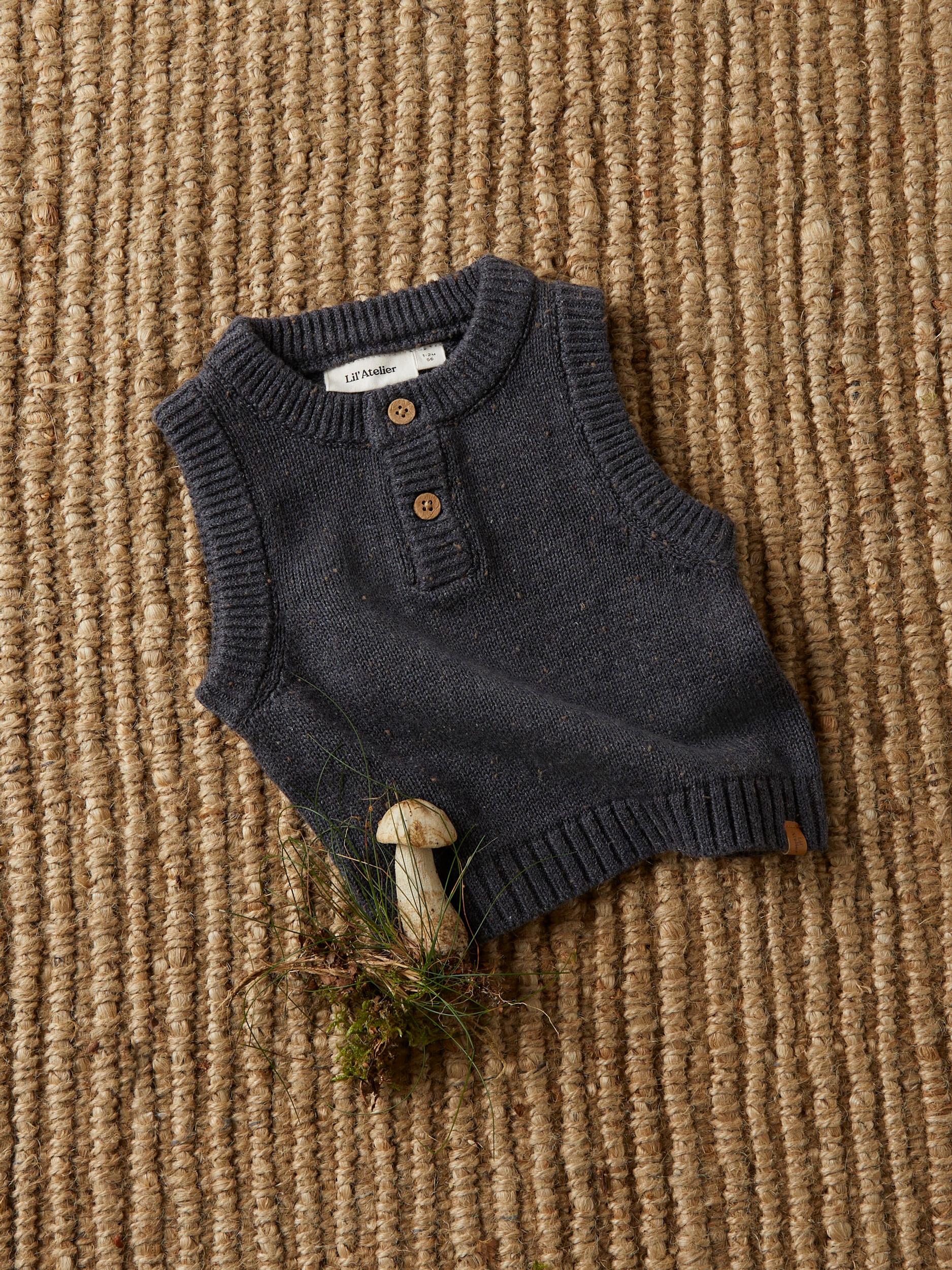 Lil Atelier Galto Knit Baby Vest Periscope
