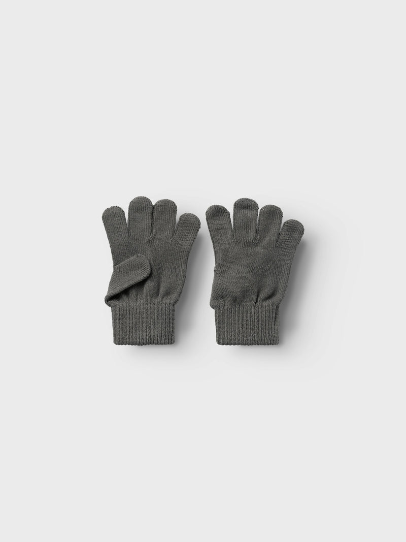 Lil Atelier Knit Gloves Pewter