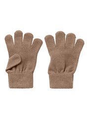 Lil Atelier Nalu Knit Gloves Beaver Fur