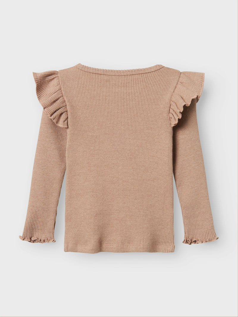 Lil Atelier Sophia Top Rubgy Tan