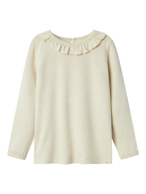 Lil Atelier Saba Sol Slim Top Turtledove