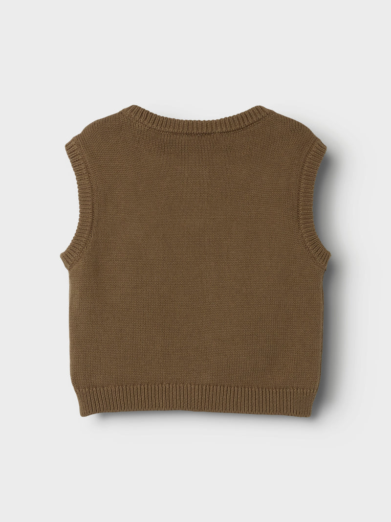 Lil Atelier Ramlo Knit Vest Shitake