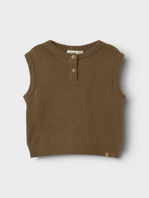 Lil Atelier Ramlo Knit Vest Shitake