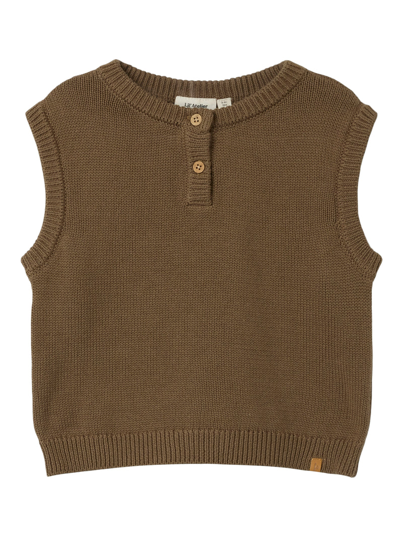 Lil Atelier Ramlo Knit Vest Shitake