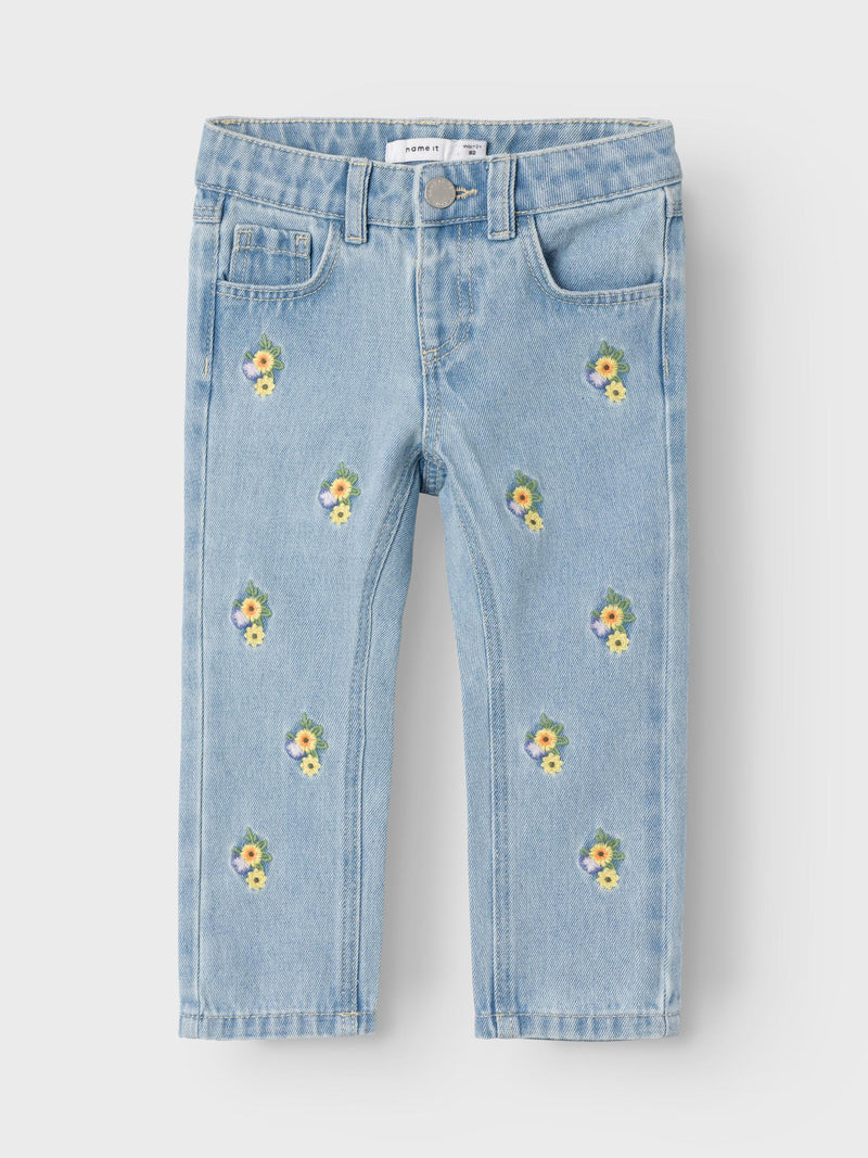 Name it ROSE Small STRAIGHT JEANS Flowers