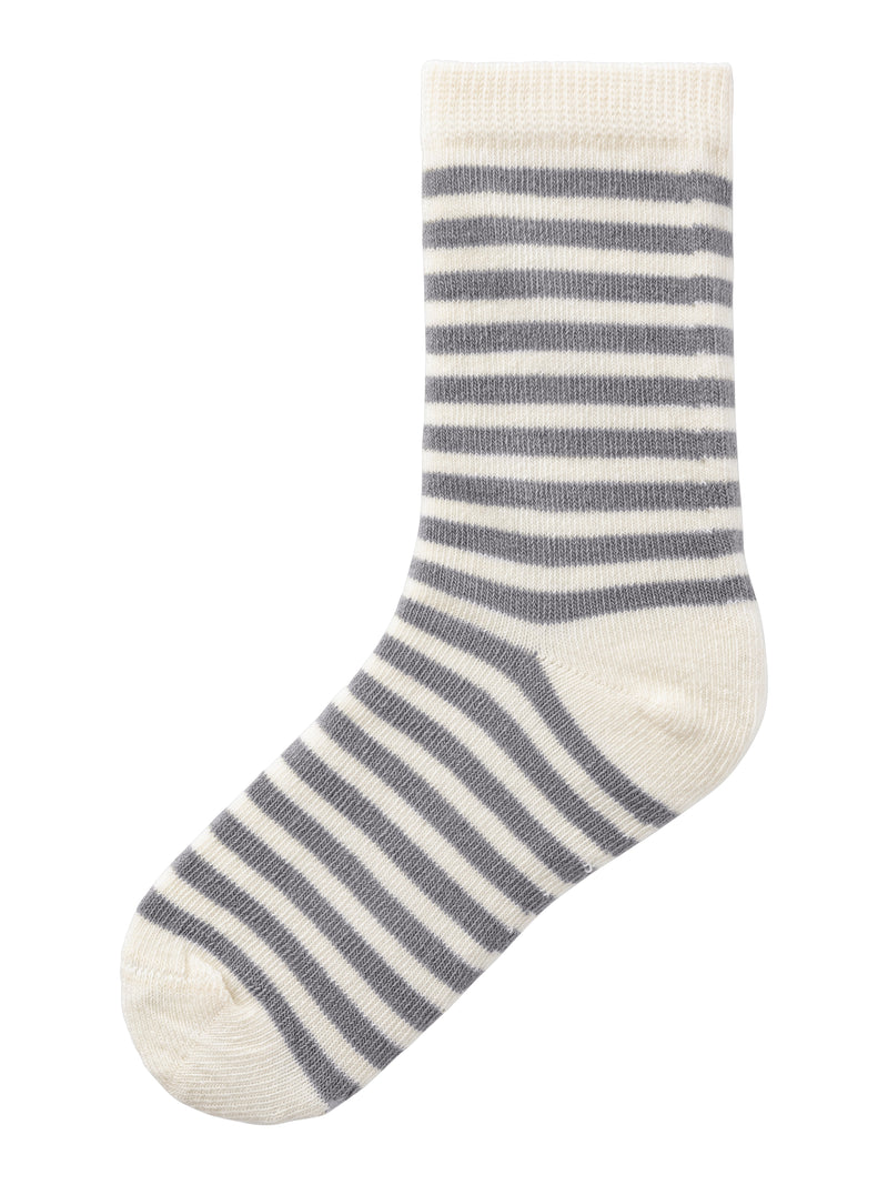 Lil Atelier Socks Love Stripe Silver Filligree