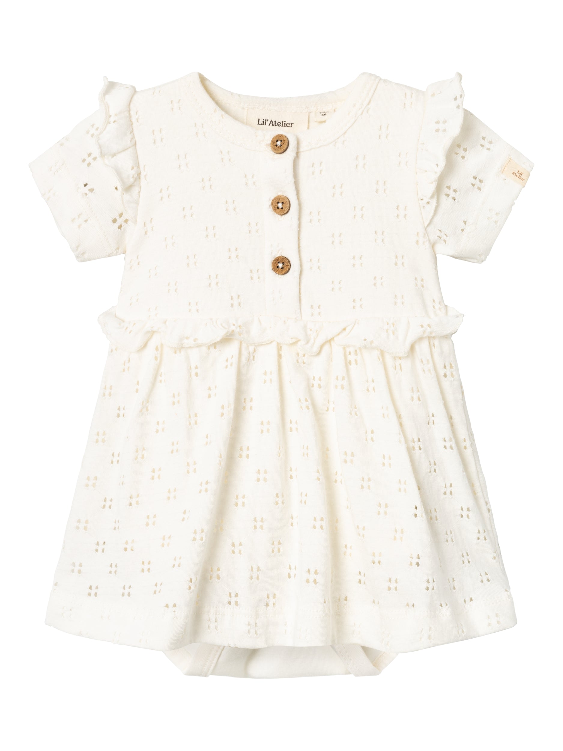 Lil Atelier Maja Body Dress Coconut Milk