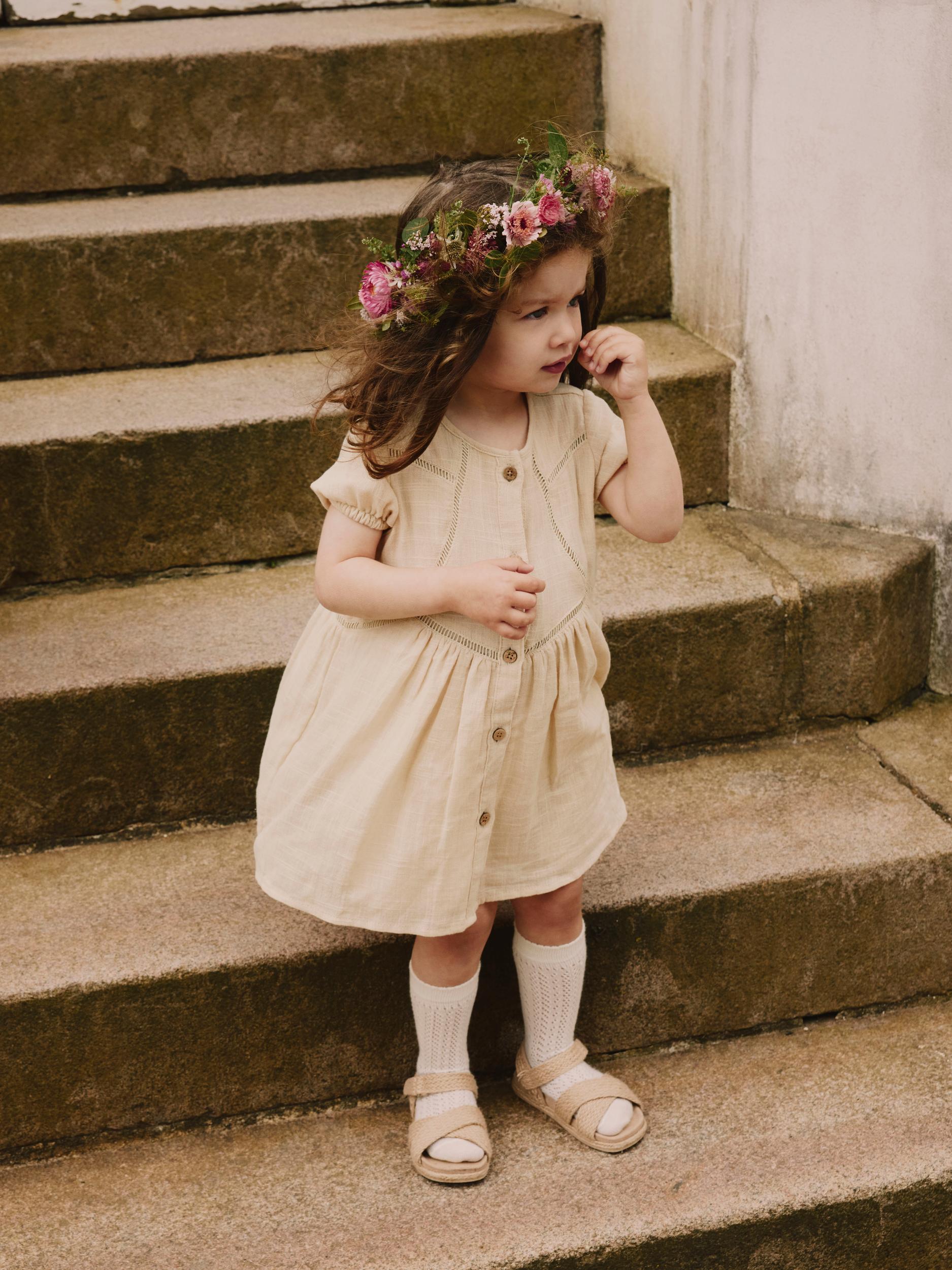 Lil Atelier Halla Big Dress Bleached Sand