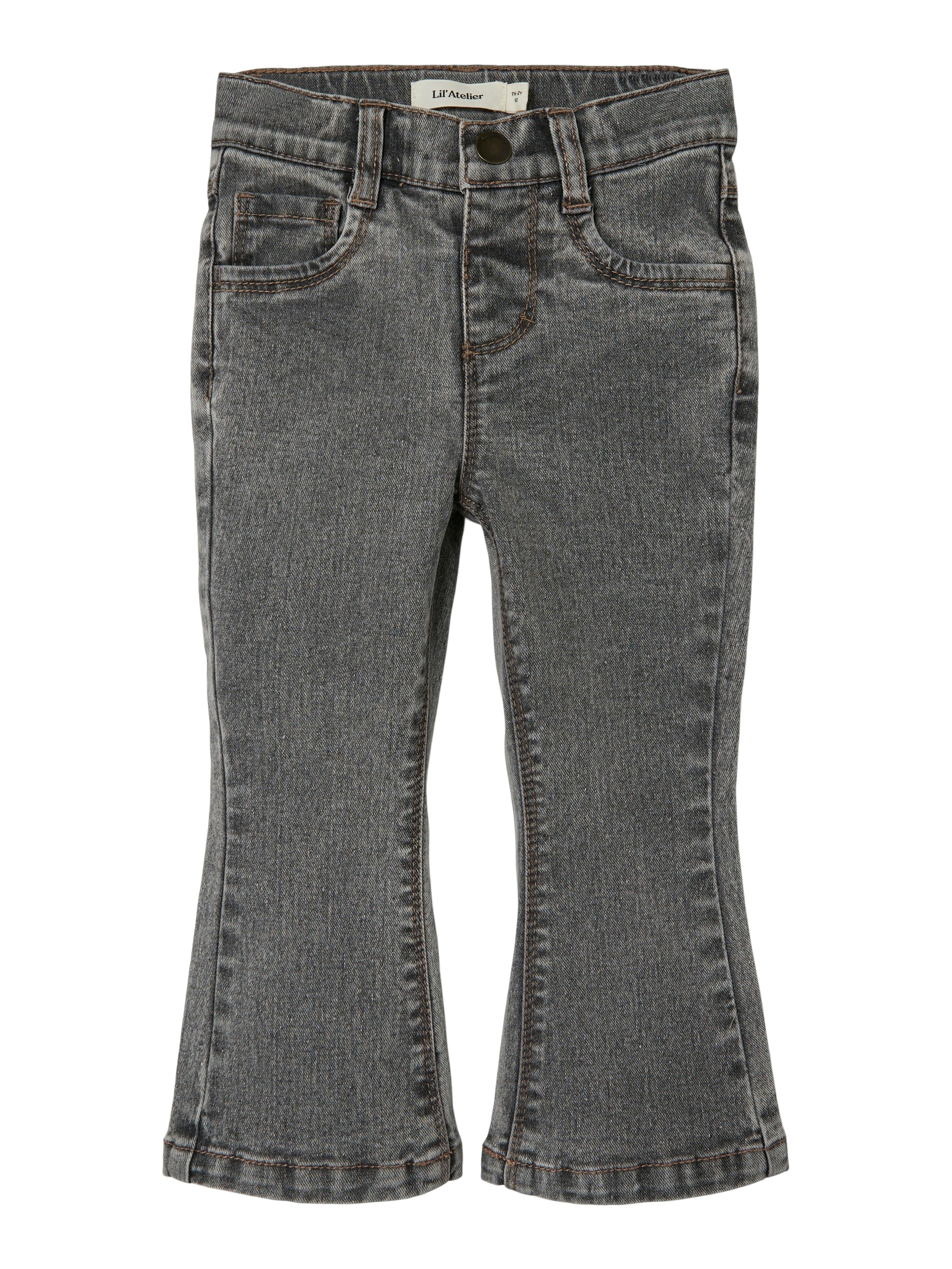 Lil Atelier Salli Slim Boot Jeans Light Grey Denim