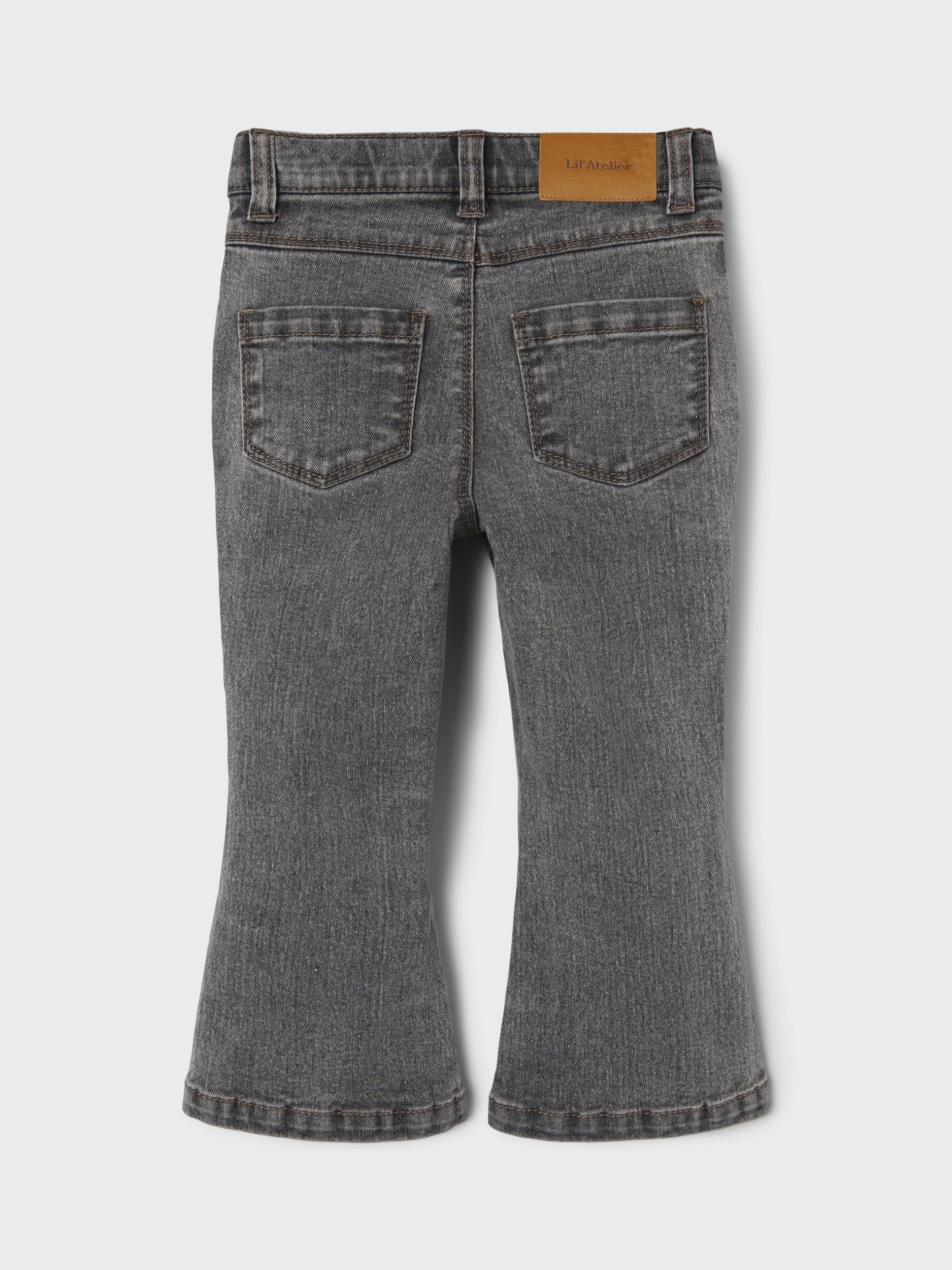 Lil Atelier Salli Slim Boot Jeans Light Grey Denim