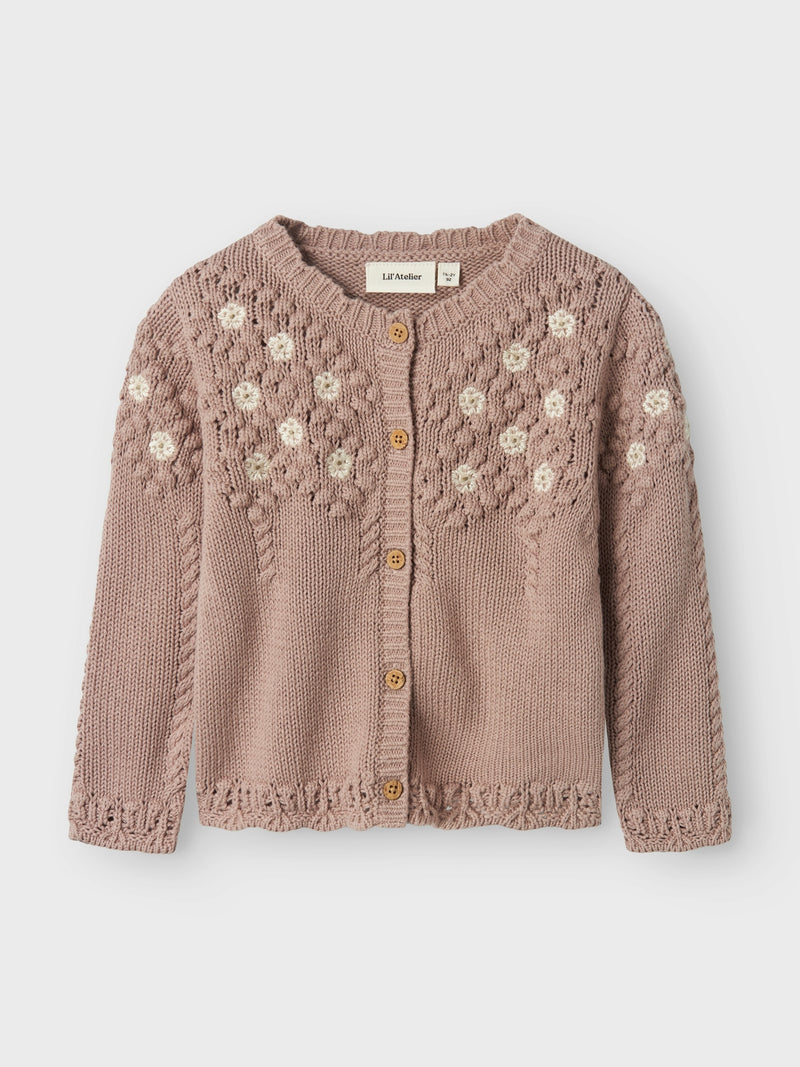 Lil Atelier Brianna Knit Cardigan Etherea