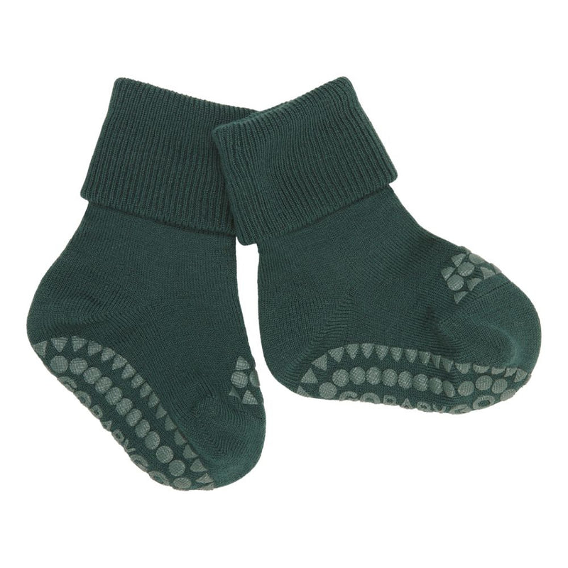 GoBabyGo Non-slip socks - Wool- Forest Green
