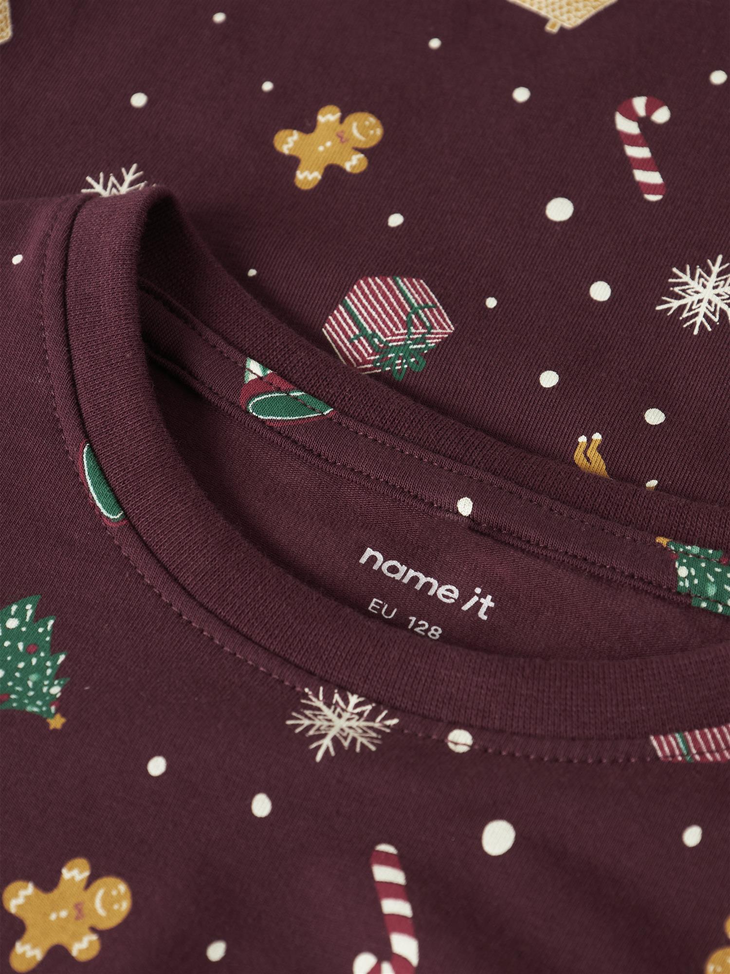 Name it Vismas Nightset 2025 KIDS Burgundy