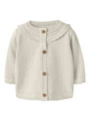 Lil Atelier HAO Baby LS KNIT CARD Coconut Milk