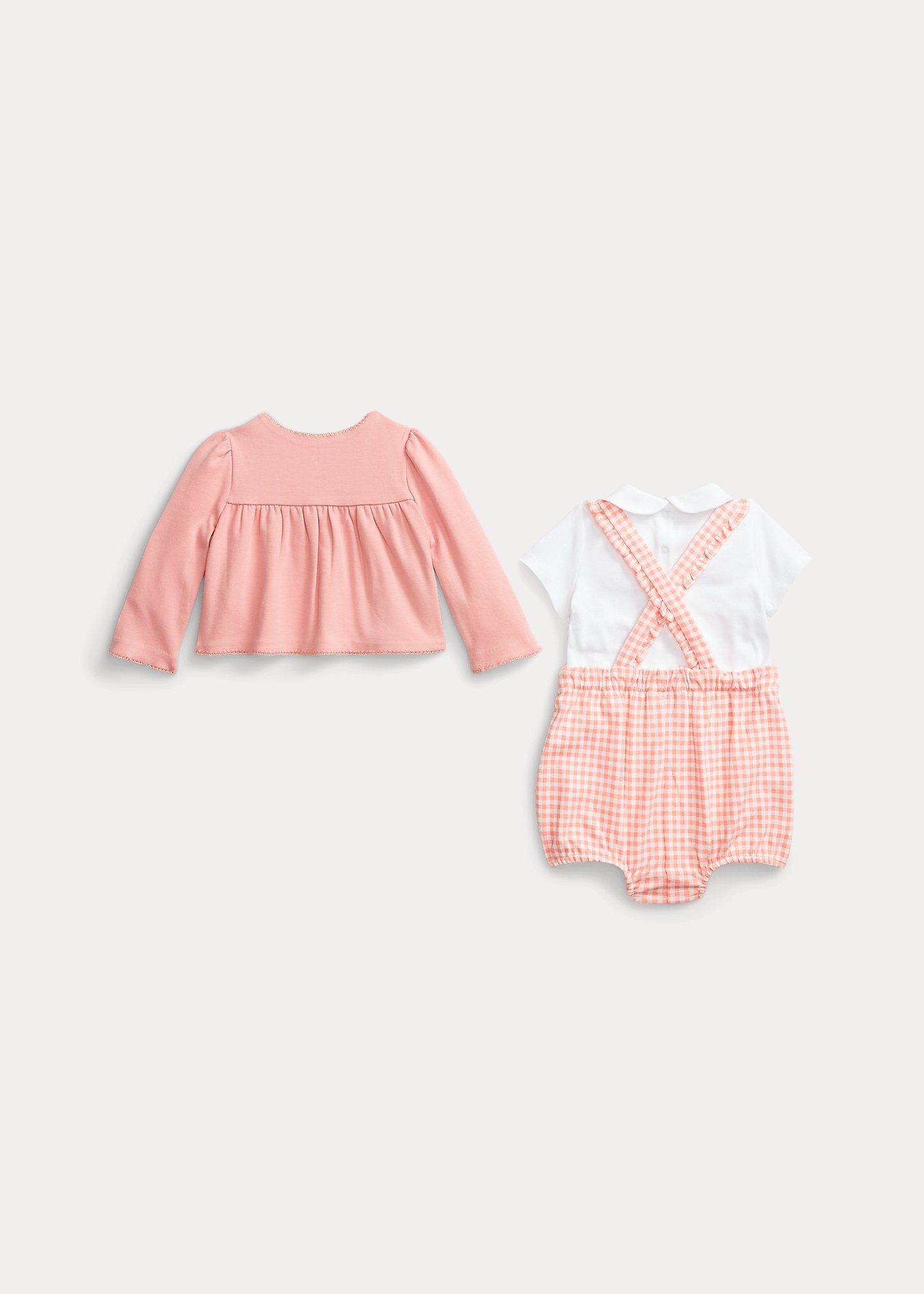 Ralph Lauren Bodysuit, Cardigan & Shortall Set 3pc