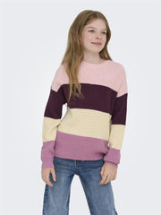 Kids Only SANDY L/S STRIPE PULLOVER Mauve Wine