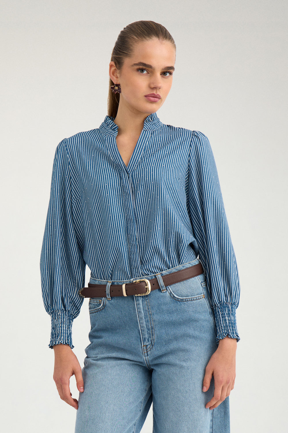 Emilie Shirt Medium Blue Sparkle