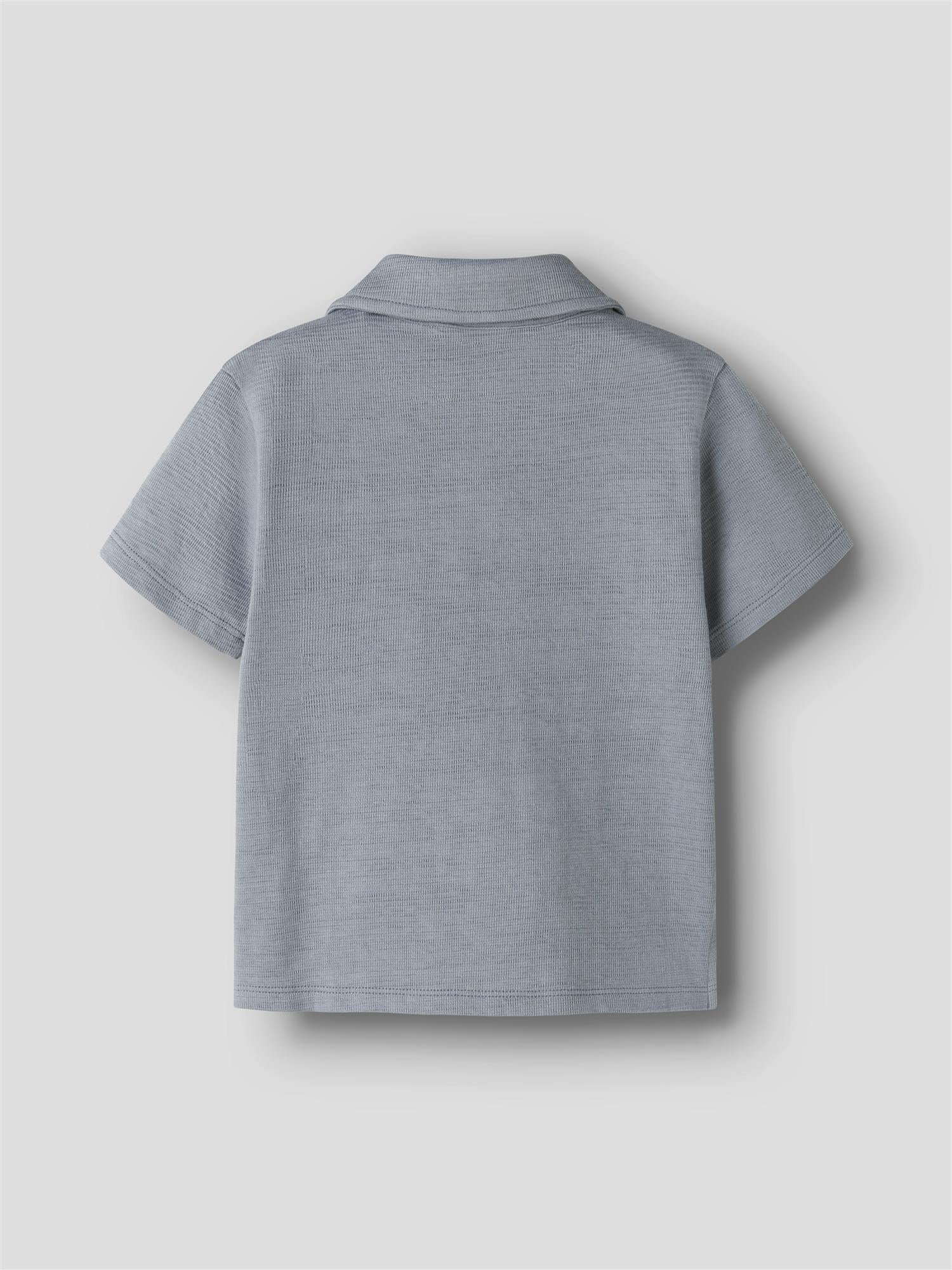 Lil Atelier FALK SS LOOSE POLO TOP Tradewinds