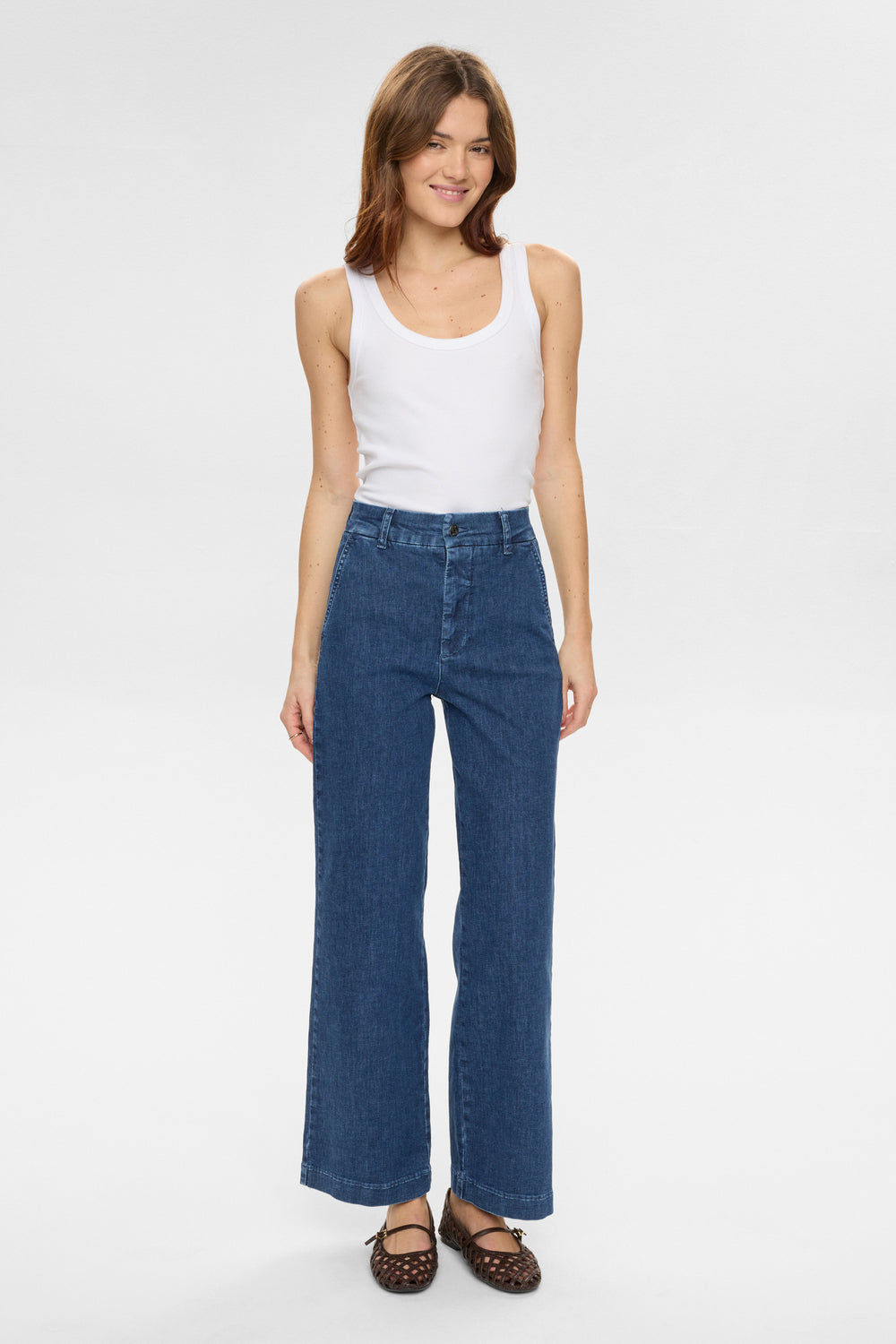 NUAMBER HR WIDE JEANS medium Blue Denim