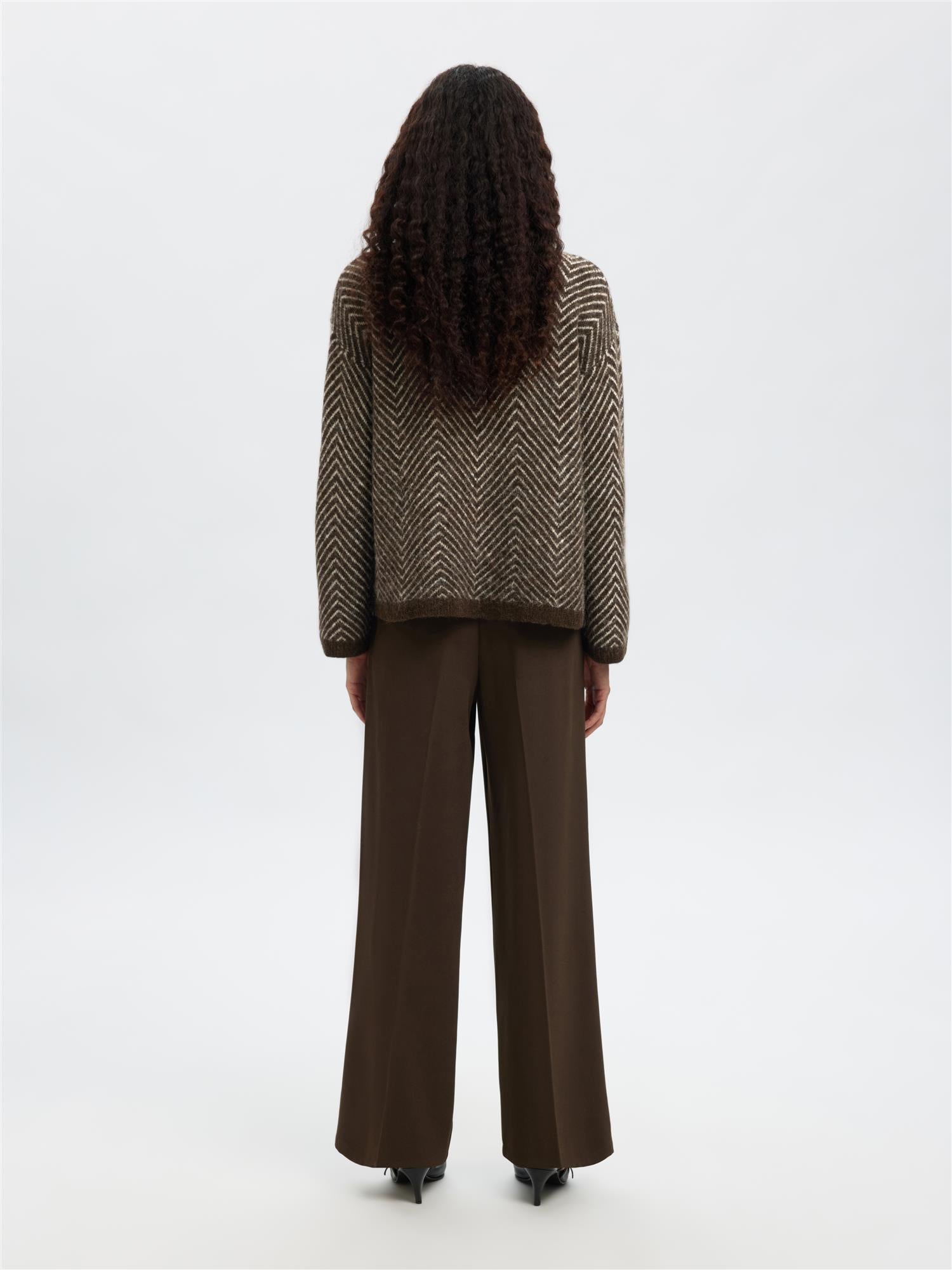 Selected LULU LS HERRINGBONE KNIT