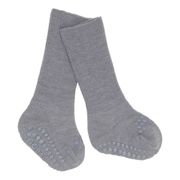 GoBabyGo Non-slip socks - Wool- Grey Melange