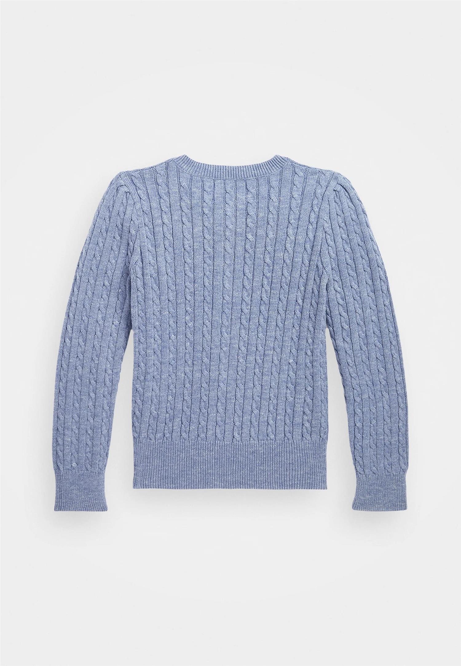 Ralph Lauren Cable Knit Cardigan SEAHORSE HEATHER