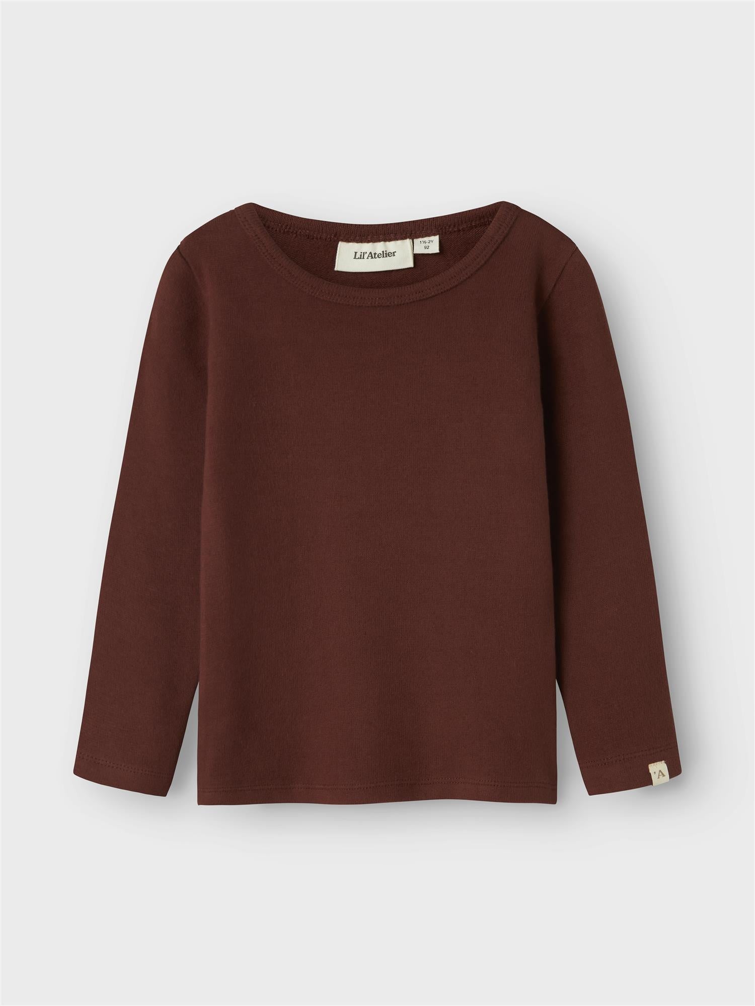 Lil Atelier Thora HIR LS SLIM TOP Hot Chocolate