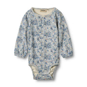 Wheat Body L/S Elmine  blue summer flowers