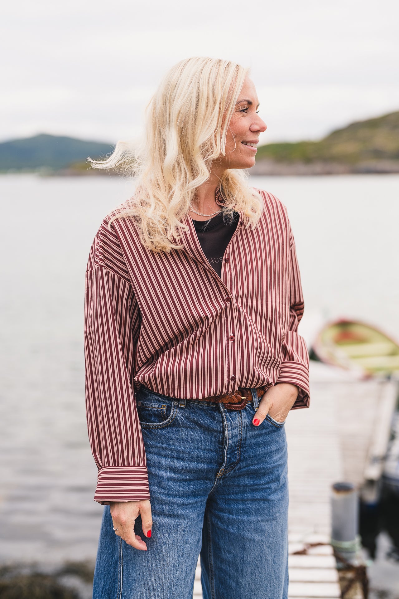 Raus Ida Maja Shirt STP B Rose/Choco T