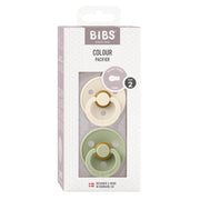 Bibs Round str 2 Natural Rubber Latex Ivory/Sage