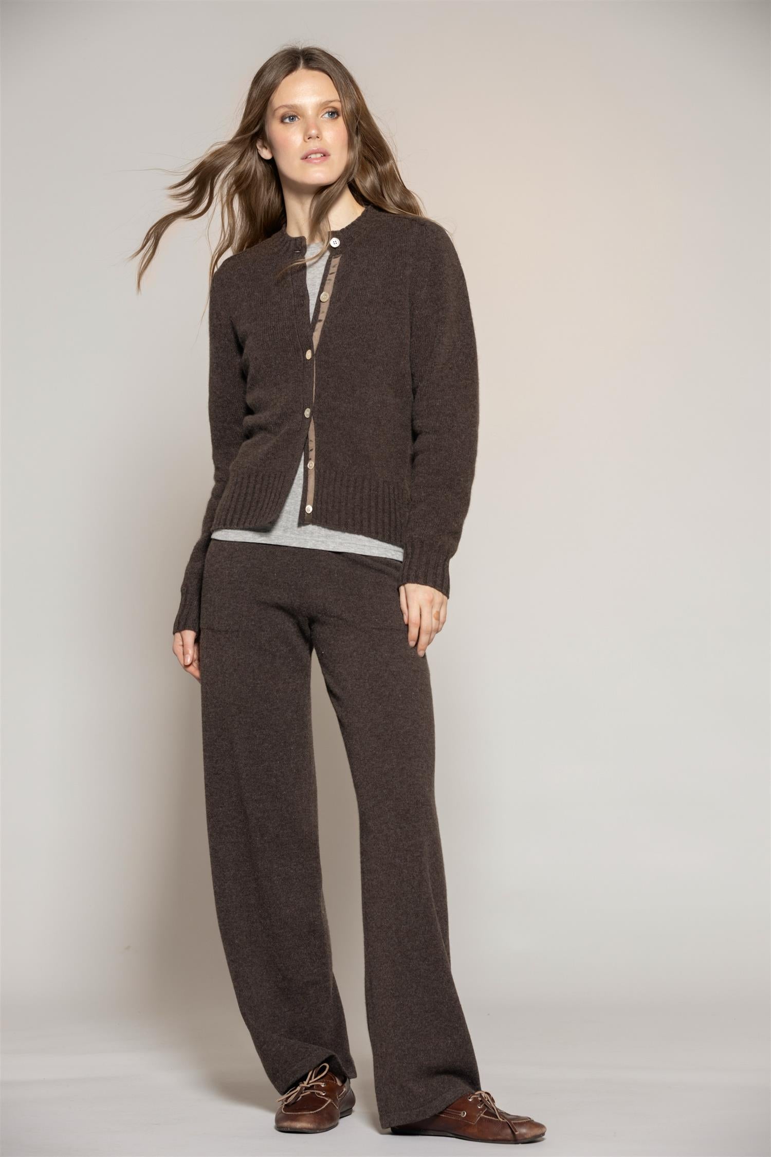 Blue Sportswear Carina Wool Trousers Chocolate-Melange
