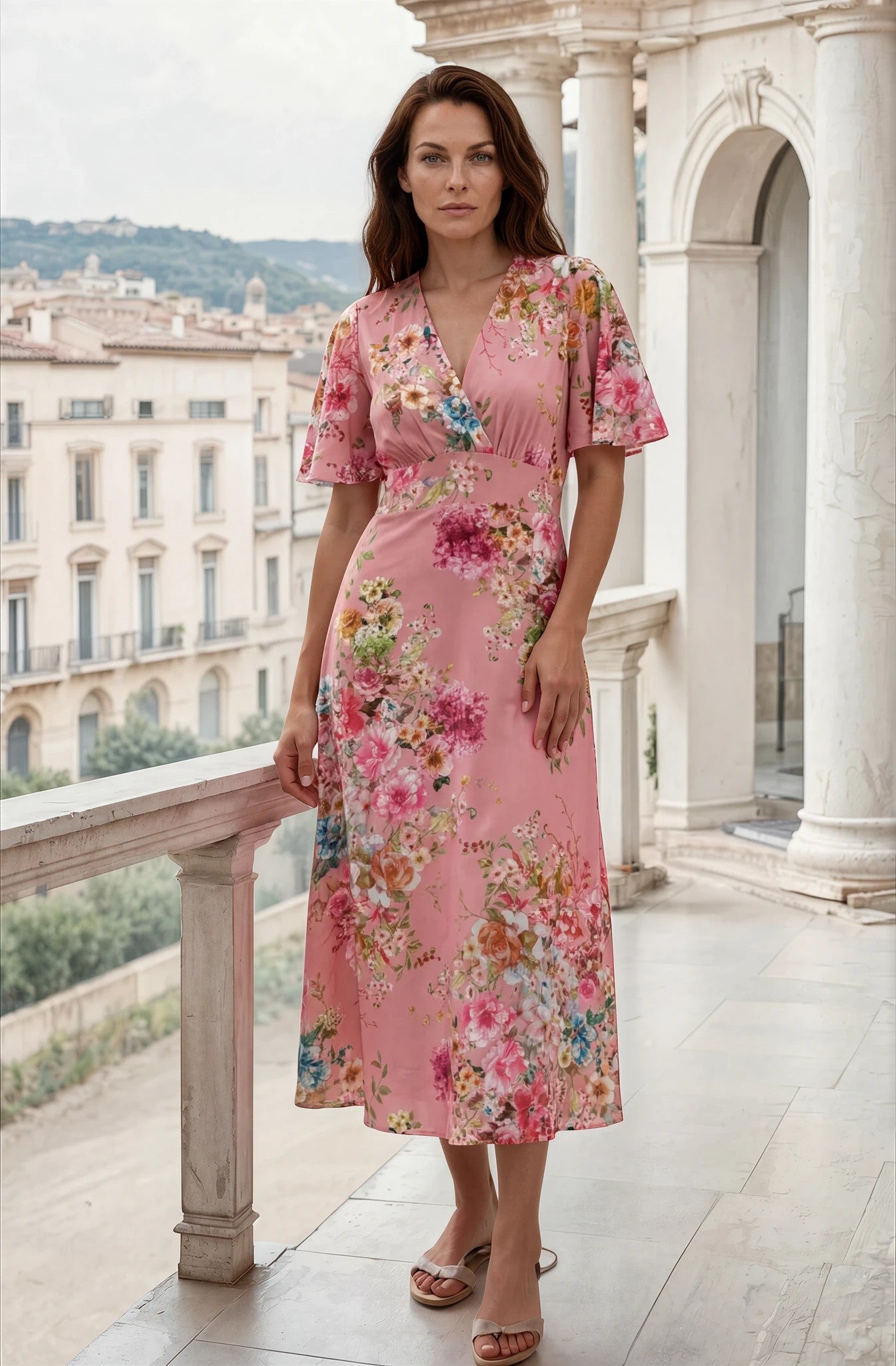 Moondust PERNILLE ROSE DRESS Bright Rose