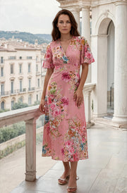 Moondust PERNILLE ROSE DRESS Bright Rose