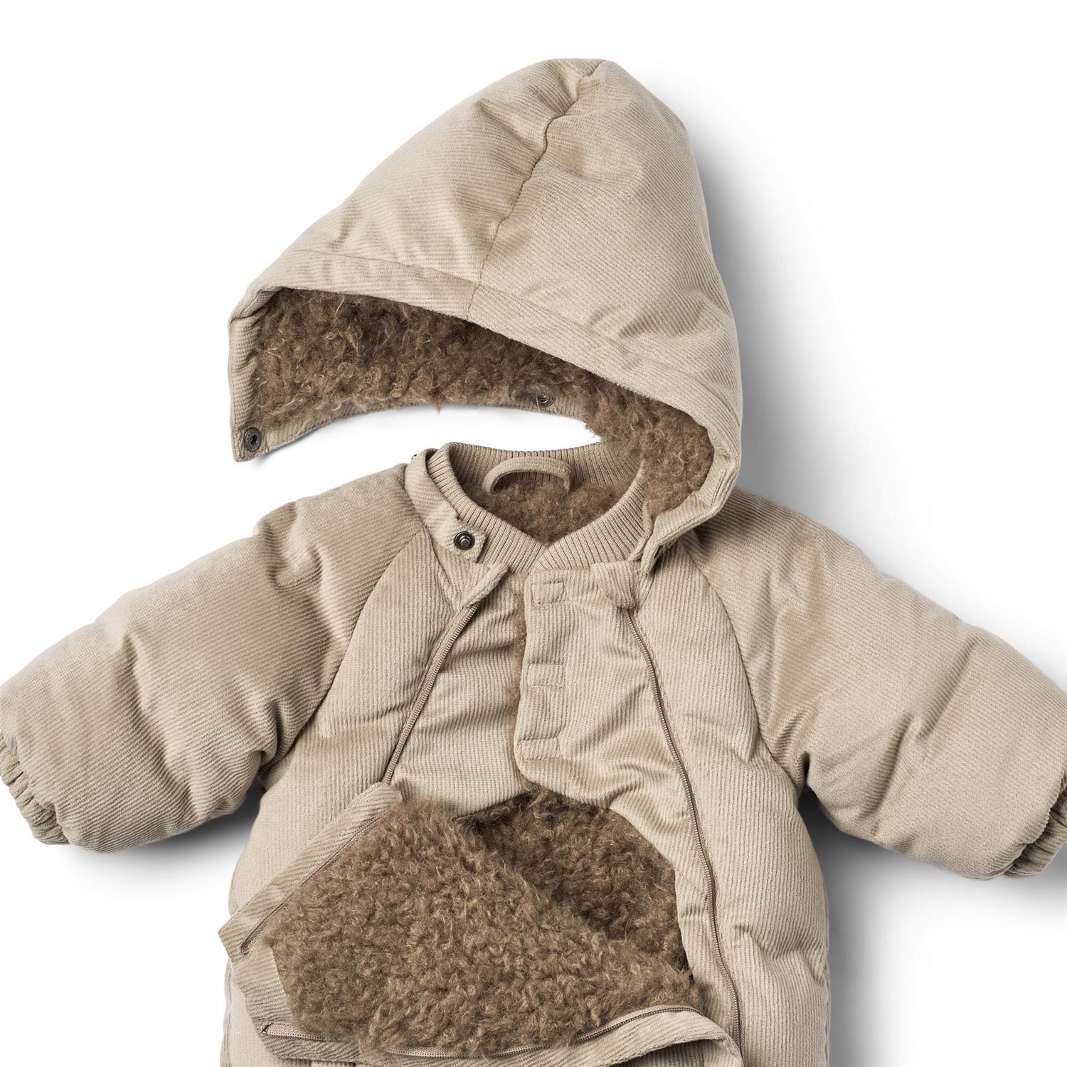 Wheat Puffer Baby Suit Nallo grey stone