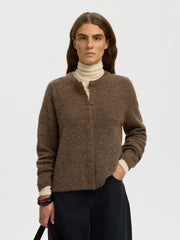 Selected LULU NEW LS KNIT CARDIGAN NOOS Dachshund/melange