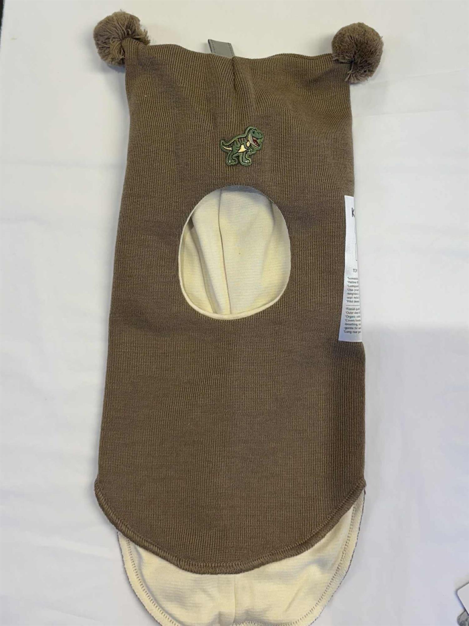 Balaclava Lue Ull Brun Dinosaur