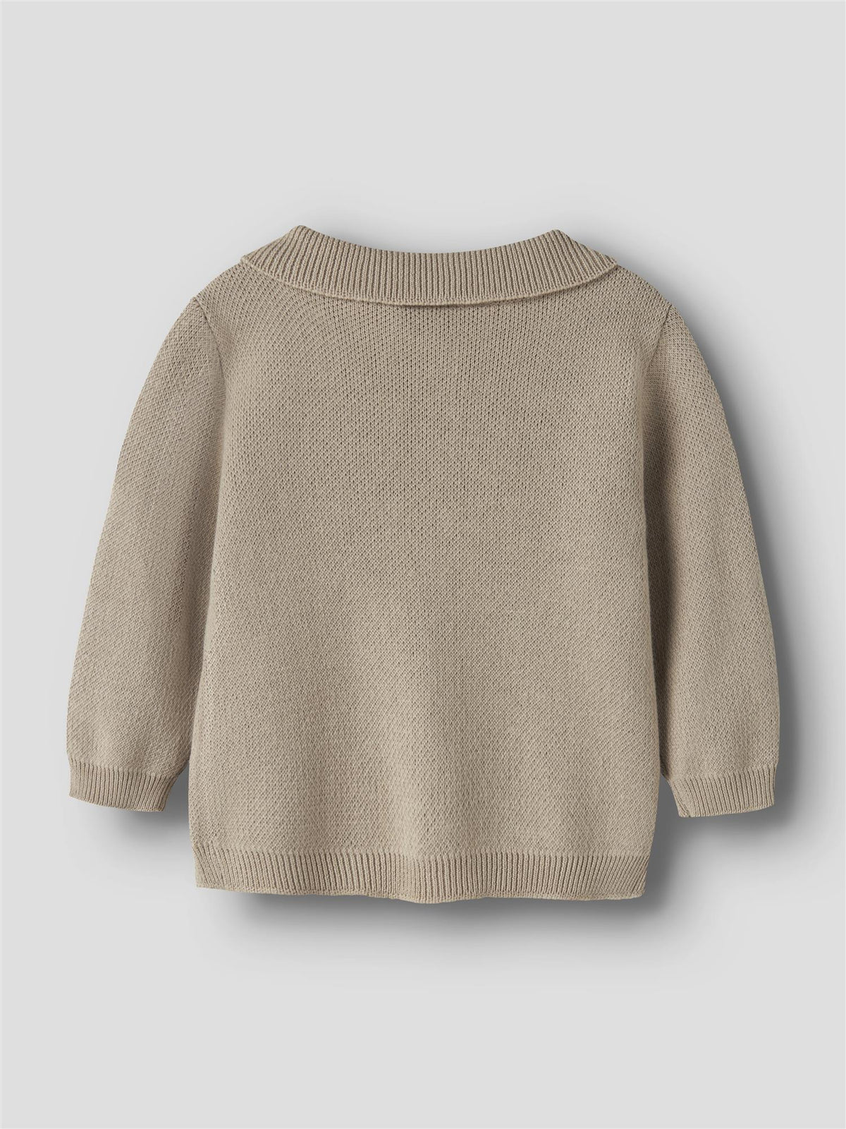 RONAN LS KNIT POLO CARD White Pepper