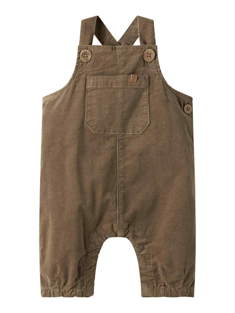 Lil Atelier Somba Loose Cord Overall Sepia Tint