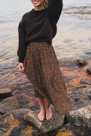 Raus Astrid Skirt Coffee Flower