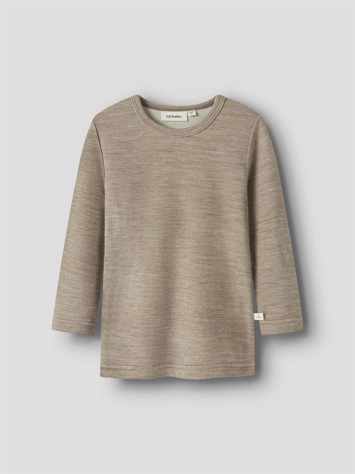 Lil Atelier NILO WO/MO LS SLIM TOP melange