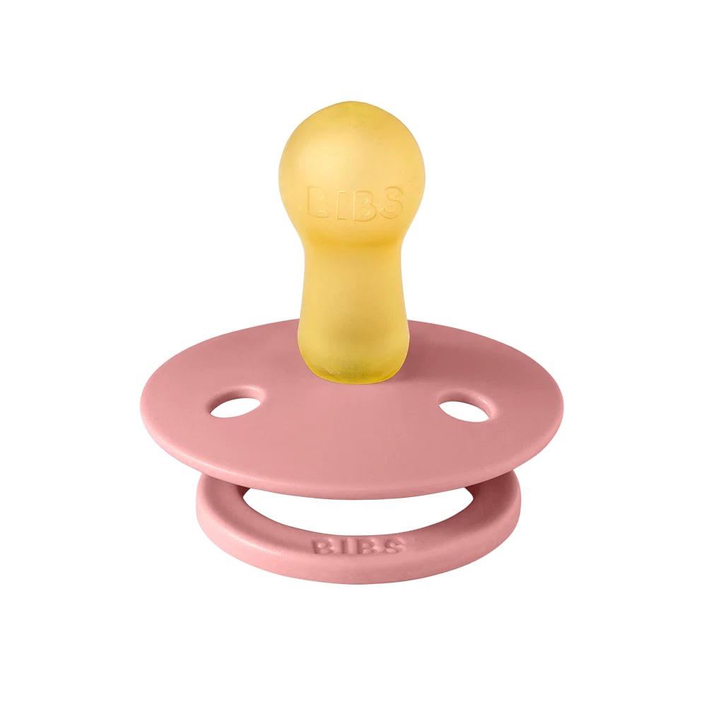 Bibs Round str 2 Natural Rubber Latex Dusty Pink/Coral