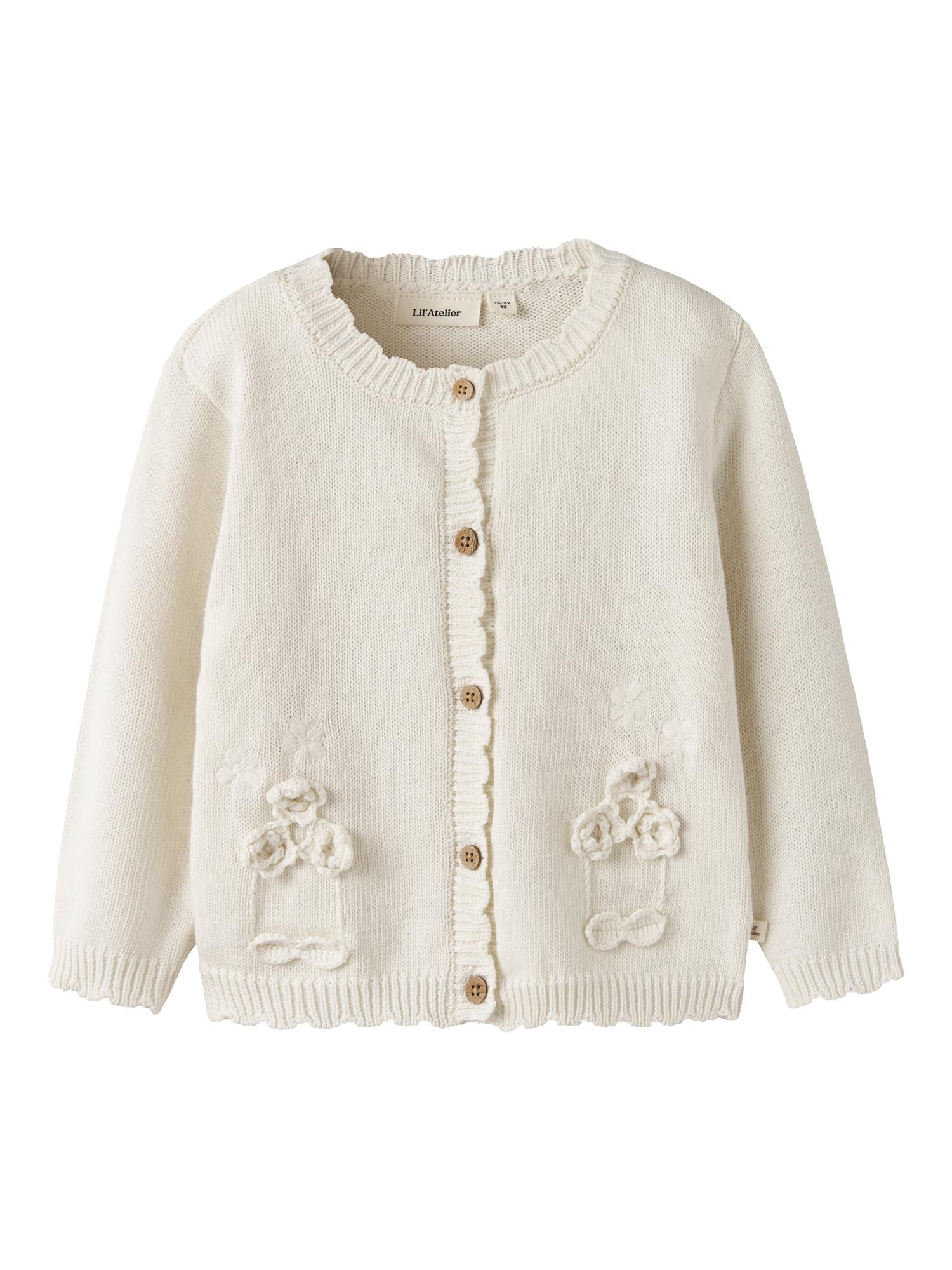 Lil Atelier Dola Knit Cardigan Coconut Milk