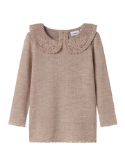 Name it WANG WOOL NEEDLE LS TOP W/COLLAR Shadow Gray