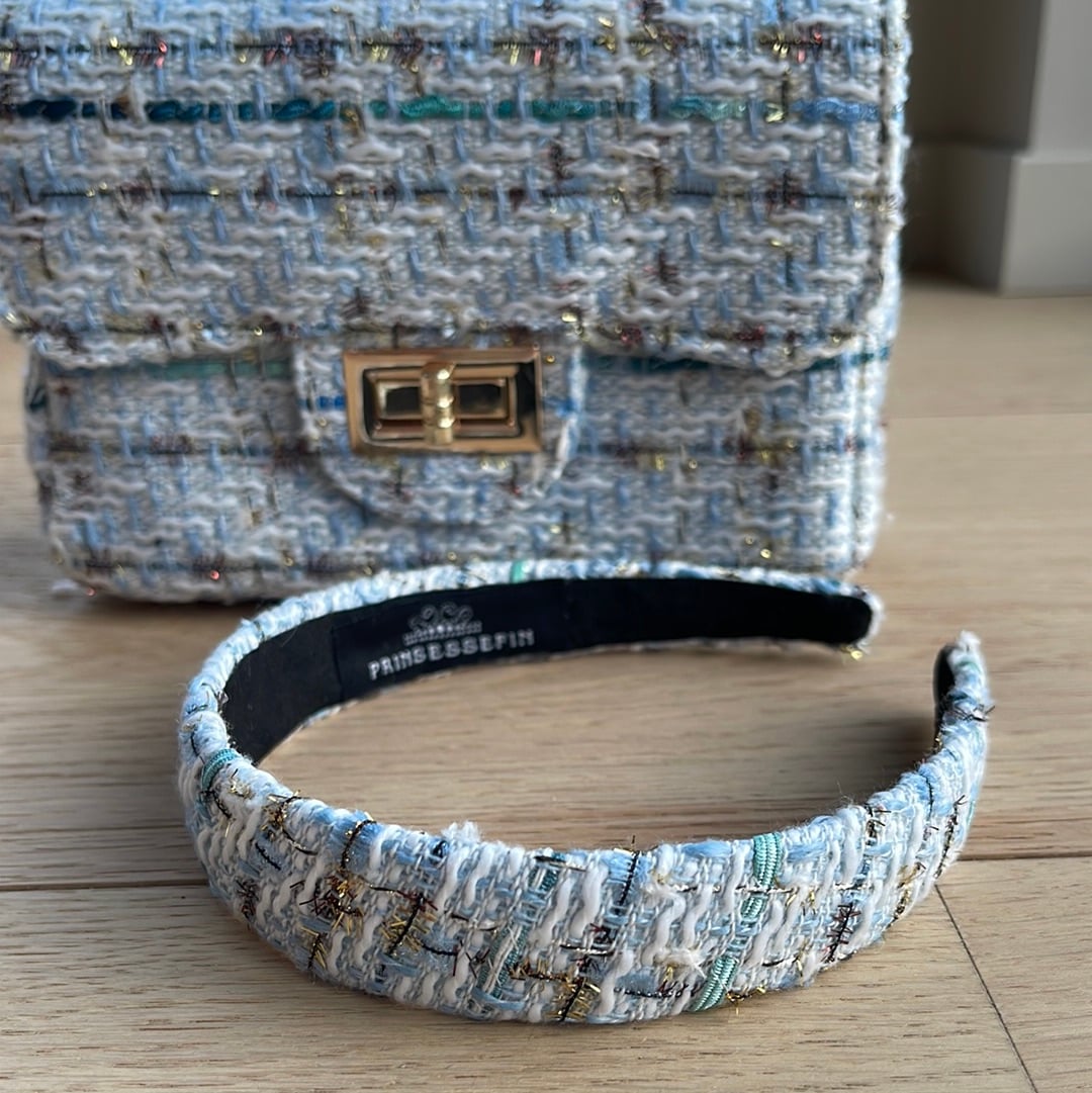 Prinsessefin Hårbøyle Tweed Blue