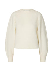 MIRA LS KNIT SHORT O-NECK Egret